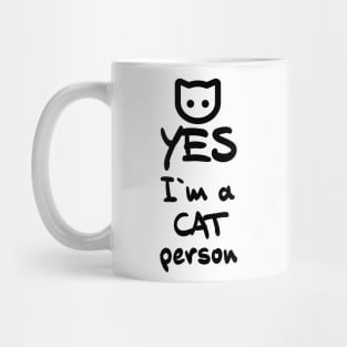 ✪ YES, I`m a Cat person ✪ Super Cute Cartoon for pet lovers Mug